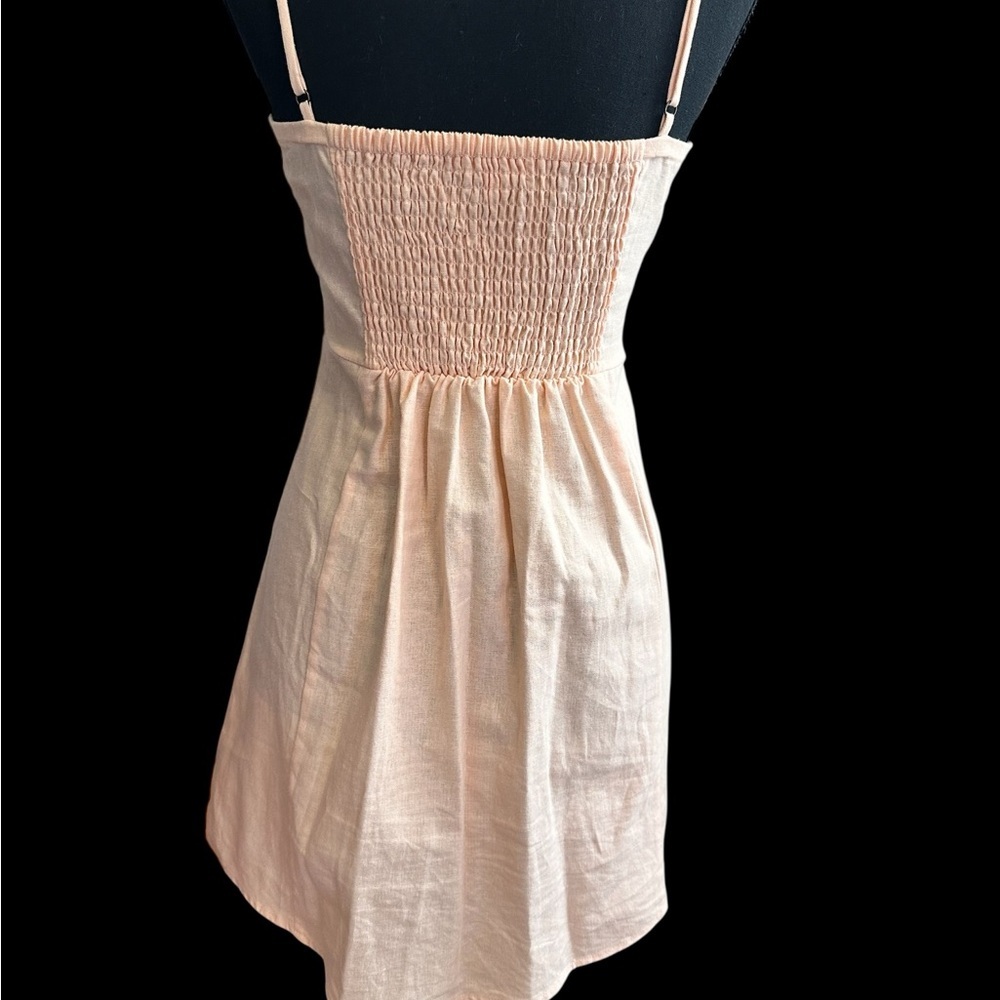 Copper Key (XS) Light Pink Button-Accent Mini Dress - Picture 5 of 8